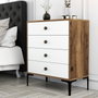 Hanah Home Lizbon 537 Cómoda Nogal y Blanco